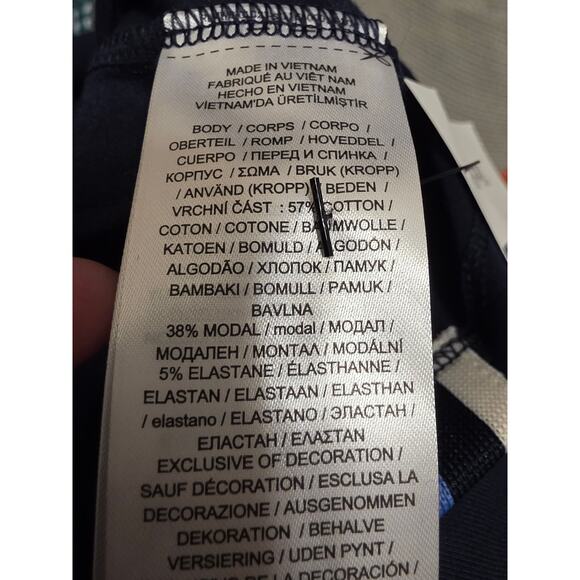 Lauren Ralph Lauren Navy Half-Zip Sporty Pullover Striped Seams Size Large NWT - Picture 8 of 8